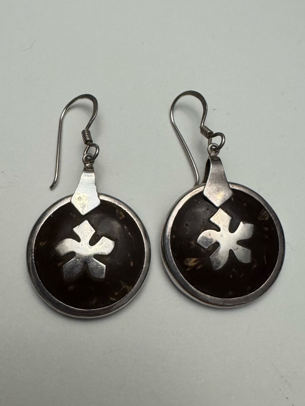 Sterling Silver Coconut Earrings